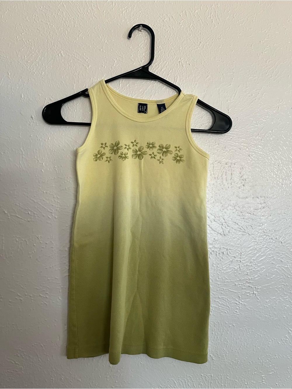 GAP Yellow to Green Floral Ombre Tank Dress
